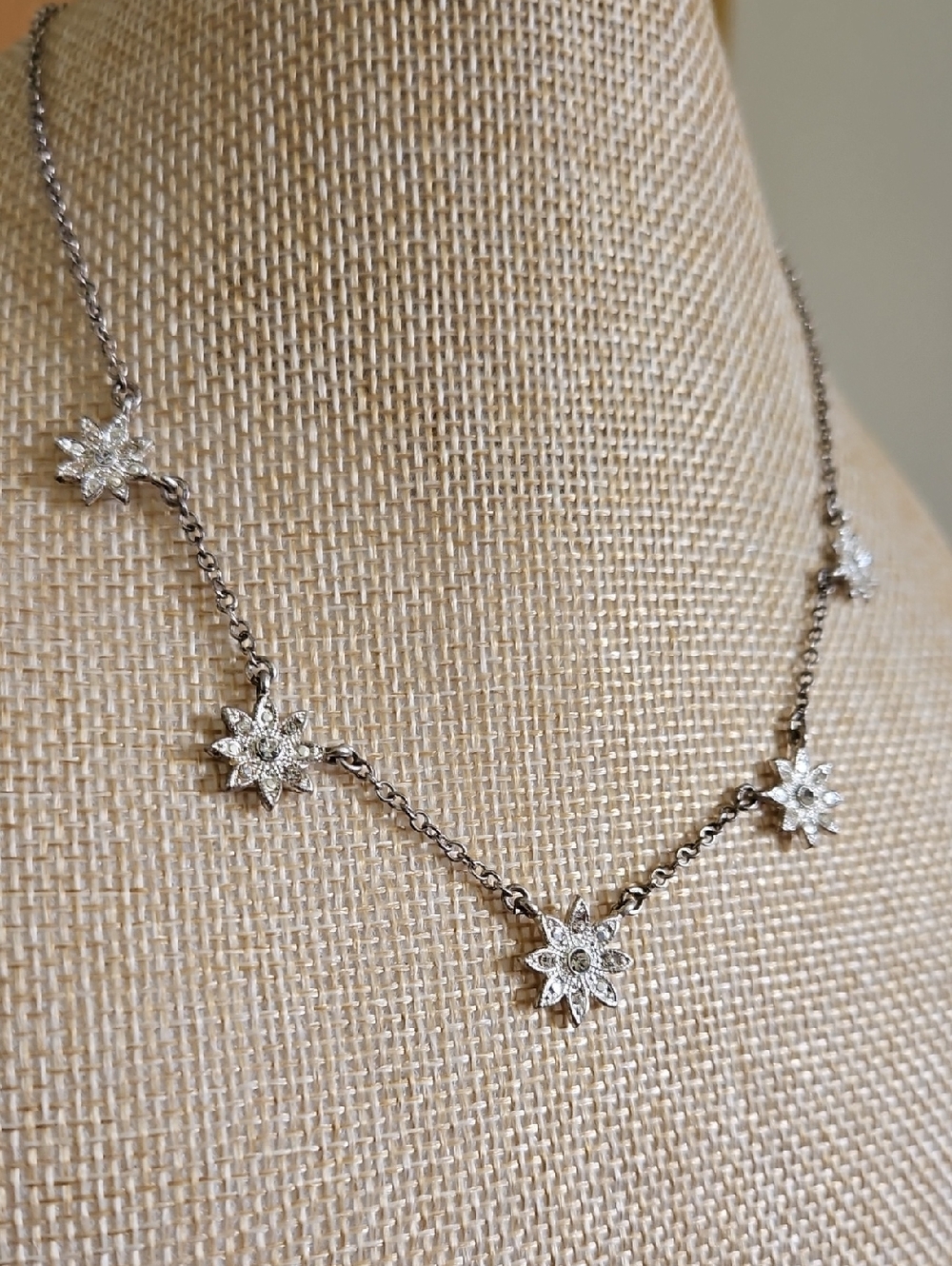 Silver-tone Starburst Necklace